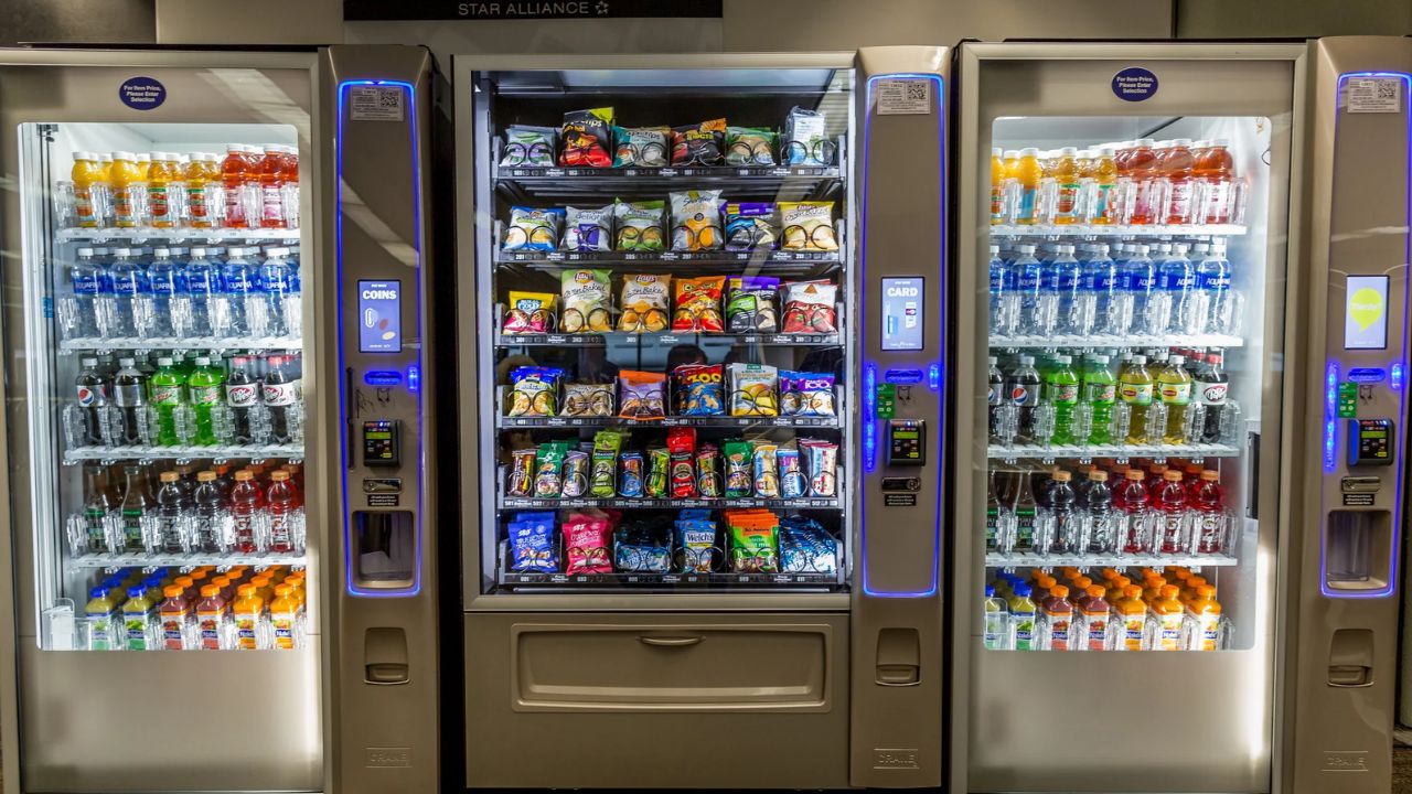 Combination Drink and Snack Vending Machines